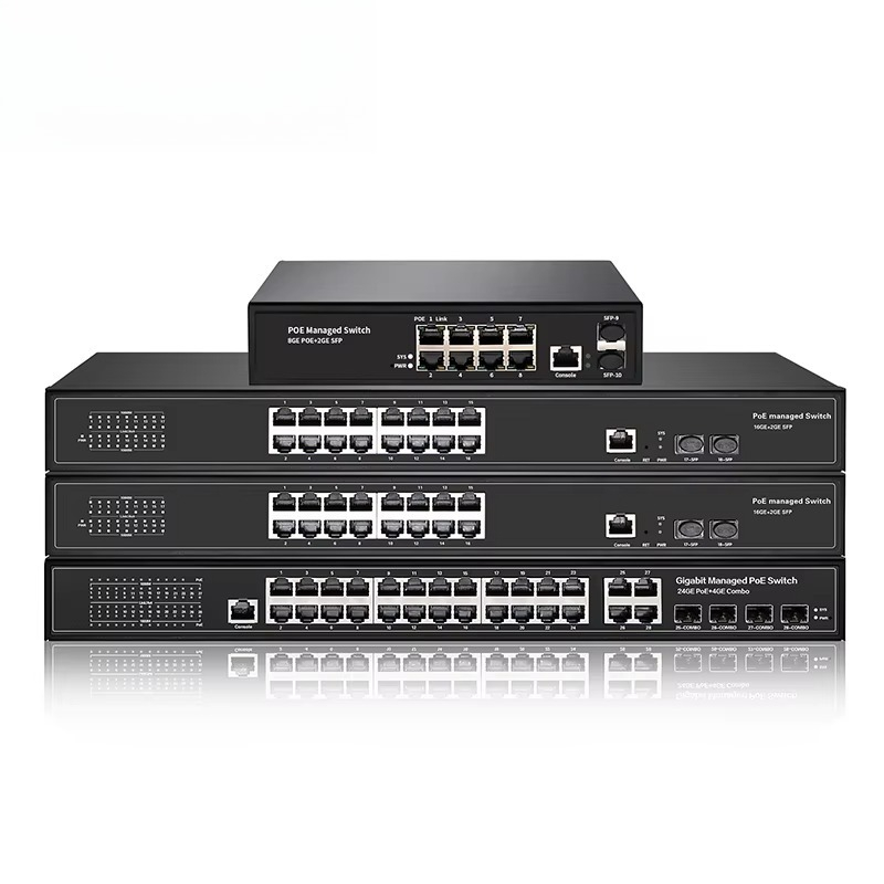 Managed Gigabit Poe Switch 8 Port 802.3At - Switch PoE de 8, 16, 24,