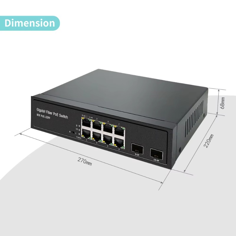 Switch PoE+ Ethernet de 8 Puer - Managed Gigabit Poe Switch 8 Port 802.3At reseña y precio